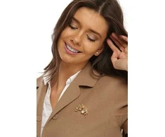 Jwl Luxury Pearls Graži auksu dengta plunksnų sagė JL0731