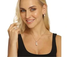 Jwl Luxury Pearls Gražūs auskarai su tikru perlu ir cirkoniais JL0644