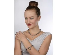 Jwl Luxury Pearls Apyrankė iš tikro metalo mėlynų perlų JL0562