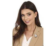 Jwl Luxury Pearls Žavi angelo sagė su perlu ir kristalais JL0823