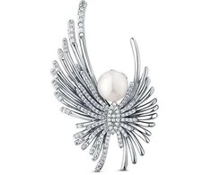 Jwl Luxury Pearls Žavi angelo sagė su perlu ir kristalais JL0823