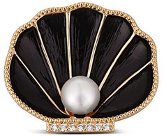Jwl Luxury Pearls Žavi paauksuota kriauklių sagė su perlu 2in1 JL0764