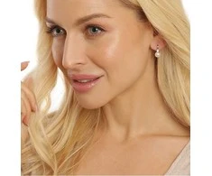 Jwl Luxury Pearls Žavūs sidabriniai auskarai su tikru baltu perlu JL0673