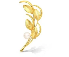 Jwl Luxury Pearls Tinkama paauksuota 2in1 tikra perlinė sagė JL0843