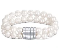 Jwl Luxury Pearls Dviguba/dviejų eilių tikroji balto perlo apyrankė JL0598