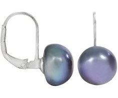 Jwl Luxury Pearls Auskarai su tikro mėlyno perlo metalo JL0057