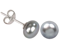 Jwl Luxury Pearls Auskarai su tikru pilku perlu JL0029