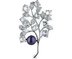 Jwl Luxury Pearls Elegantiška sagė su tamsiu perlu JL0867