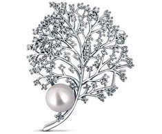 Jwl Luxury Pearls Elegantiška perlinė sagė su cirkoniais JL0791
