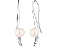 Jwl Luxury Pearls Elegantiški sidabriniai auskarai su perlais JL0857