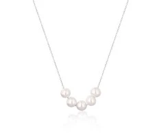 Jwl Luxury Pearls Puikus sidabrinis karoliai su tikrais upės perlais JL0782