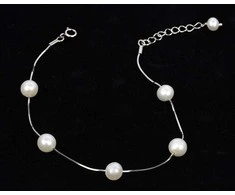 Jwl Luxury Pearls Švelni apyrankė, tikri balti perlai JL0173
