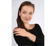 Jwl Luxury Pearls Švelni apyrankė, tikri balti perlai JL0174
