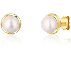 Jwl Luxury Pearls Auksuoti auskarai su upės perlu JL0735