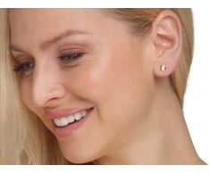 Jwl Luxury Pearls Auksuoti sidabriniai auskarai su sintetiniu opalu JL0615