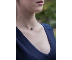 Jwl Luxury Pearls Moterų juodųjų perlų karoliai JL0582 (grandinė, pakabukas)