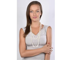 Jwl Luxury Pearls Ilgas vėrinys iš baltų perlų, originalių JL0076