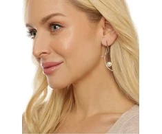 Jwl Luxury Pearls Ilgi sidabriniai auskarai su tikrais barokiniais perlais ir cirkoniais JL0681