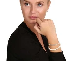 Jwl Luxury Pearls Prabangi sidabrinė teniso apyrankė su cirkoniais JL0849