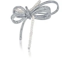 Jwl Luxury Pearls Prabangi moteriška sagė su karoliukais 2in1 lankeliai JL0666