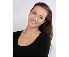 Jwl Luxury Pearls Vėrinys iš levituojančių tamsių tikrų perlų JL0325