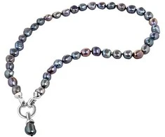 Jwl Luxury Pearls Vėrinys iš tikrų metalo mėlynų perlų JL0561