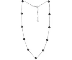 Jwl Luxury Pearls Vėrinys iš subtilių 11 tikrų juodų perlų JL0752