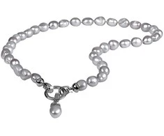 Jwl Luxury Pearls Tikrų pilkų perlų vėrinys JL0557