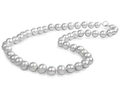 Jwl Luxury Pearls Kaklo papuošalas su tikrais perlais pilkos spalvos JL0288