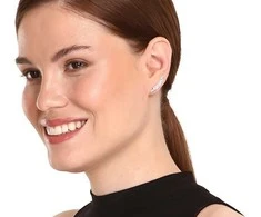 Jwl Luxury Pearls Blizgantys ilgi auskarai su kristalais JL0741