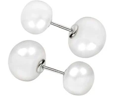 Jwl Luxury Pearls Sidabriniai auskarai su tikrais baltais perlais JL0255