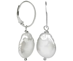 Jwl Luxury Pearls Sidabriniai auskarai su baltu perlu dešine JL0154