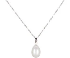 Jwl Luxury Pearls Sidabrinis karoliai su dešiniuoju perlu 45 cm JL0436