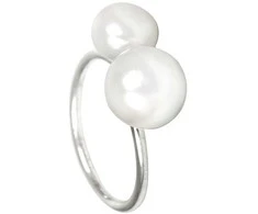 Jwl Luxury Pearls Sidabrinis žiedas su dvigubu karoliuku JL0058