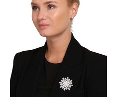 Jwl Luxury Pearls Blizganti sagė Flake 2 in 1 su tikru perlu JL0847