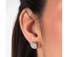 Karl Lagerfeld Steel stud earrings Illume KLBJX17