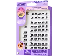 Kiss KISS imPRESS dirbtinės audinės apimties blakstienos, lipnios, 50 kuokštelių