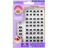 Kiss KISS imPRESS dirbtinės audinės apimties blakstienos, lipnios, 50 kuokštelių