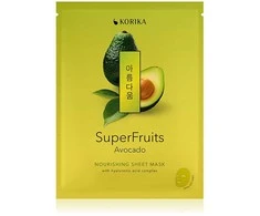 Korika „Superfruits Avocado“ maitinamoji lakštinė kaukė (maitinamoji lakštinė kaukė) 25 g