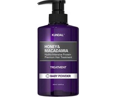 Kundal Honey &amp; Macadamia Protein Treatment Baby Powder plaukų priežiūros priemonė, 500 ml