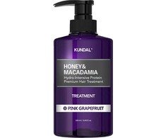 Kundal Hydrointensive Protein Hair Treatment Honey &amp; Macadamia Rožinė Grapefruit (Treatment)