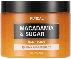 KUNDAL Macadamia &amp; Sugar Rožinė Grapefruit Body Scrub - Tělový peeling 550.0g