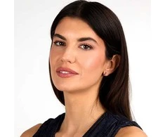 La Petite Story Derantys plieniniai auskarai su fuksijos spalvos kristalais LPS01AYQ123