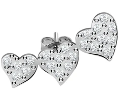 La Petite Story Vienviečiai auskarai Heart LPS02ARQ29
