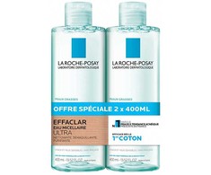 La Roche-Posay „Effaclar“ (valomojo micelinio vandens) rinkinys 2 x 400 ml