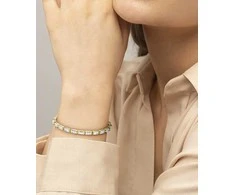 Lacoste Duchess auksinis-plated tennis bracelet with clear crystals 2040499