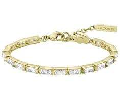 Lacoste Duchess auksinis-plated tennis bracelet with clear crystals 2040499
