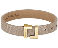 Lacoste Elegantiška smėlio spalvos odinė apyrankė Lura 2040216