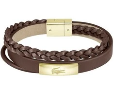 Lacoste Fusion Brown odinė apyrankė 2040317