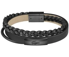 Lacoste Fusion juoda odinė apyrankė 2040318